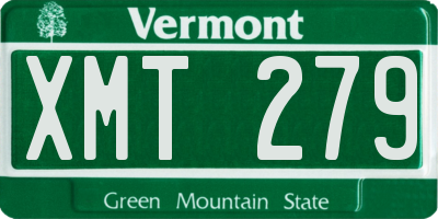 VT license plate XMT279