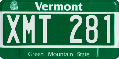 VT license plate XMT281