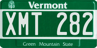 VT license plate XMT282