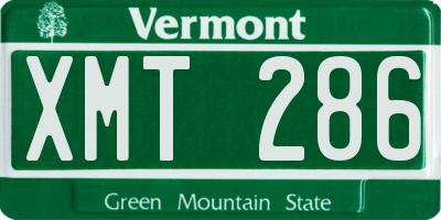 VT license plate XMT286