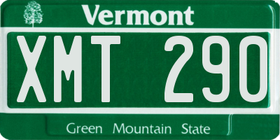 VT license plate XMT290