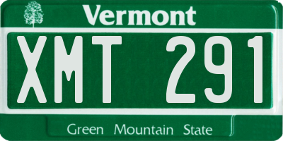 VT license plate XMT291