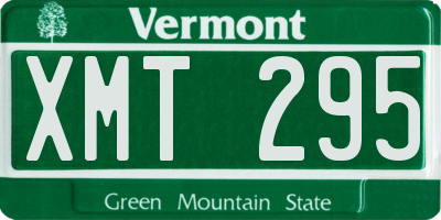 VT license plate XMT295
