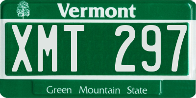 VT license plate XMT297