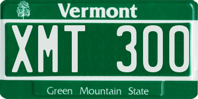 VT license plate XMT300