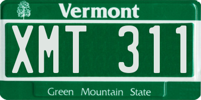 VT license plate XMT311