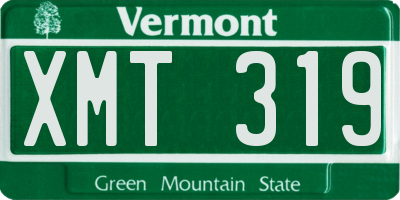 VT license plate XMT319