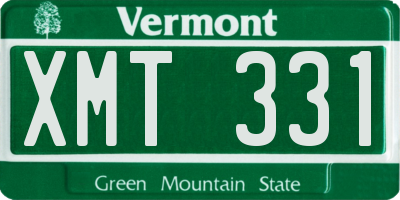 VT license plate XMT331