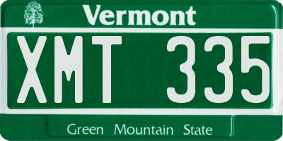VT license plate XMT335