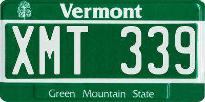VT license plate XMT339