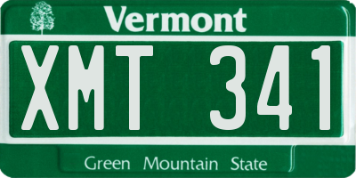 VT license plate XMT341