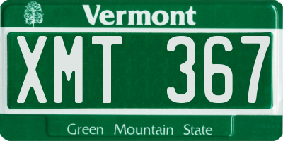 VT license plate XMT367