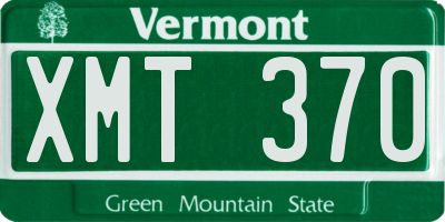 VT license plate XMT370