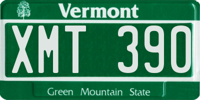 VT license plate XMT390