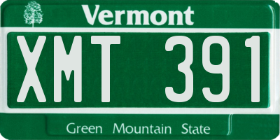 VT license plate XMT391