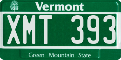VT license plate XMT393