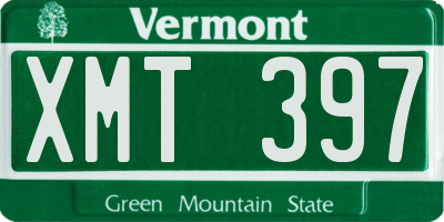 VT license plate XMT397