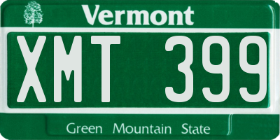 VT license plate XMT399