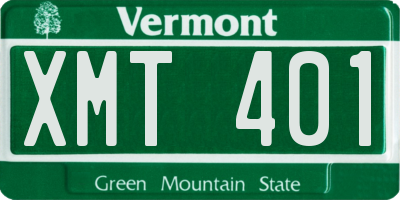 VT license plate XMT401