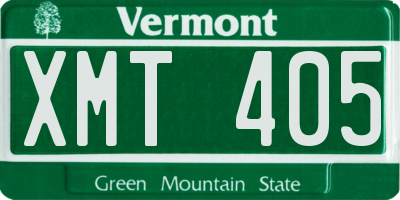 VT license plate XMT405