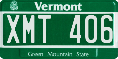 VT license plate XMT406
