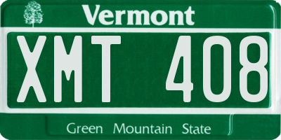 VT license plate XMT408