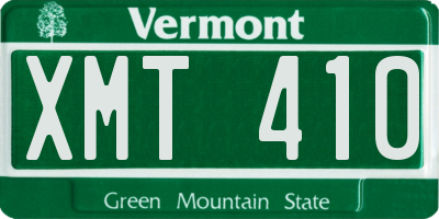 VT license plate XMT410