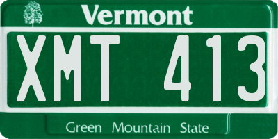VT license plate XMT413