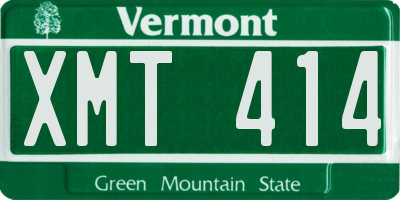 VT license plate XMT414