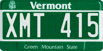 VT license plate XMT415