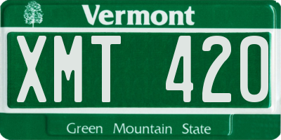VT license plate XMT420