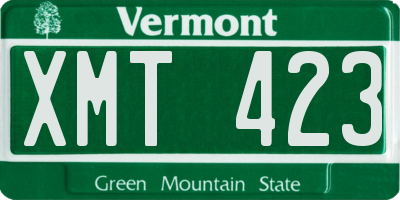 VT license plate XMT423