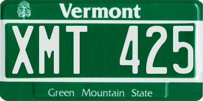 VT license plate XMT425