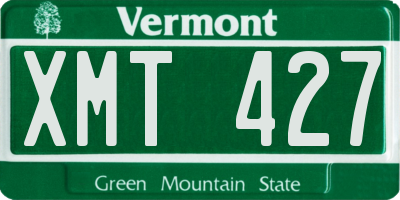 VT license plate XMT427