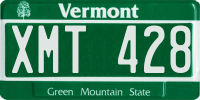 VT license plate XMT428