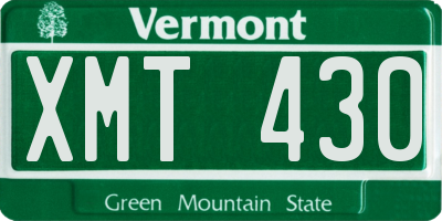 VT license plate XMT430