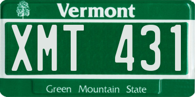 VT license plate XMT431