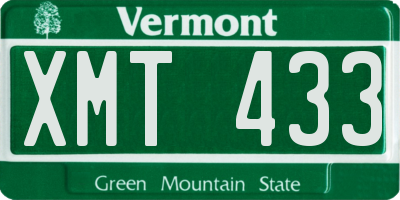 VT license plate XMT433
