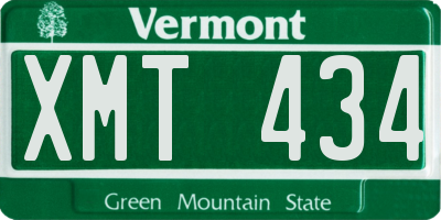VT license plate XMT434