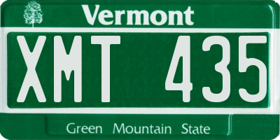 VT license plate XMT435