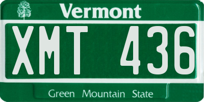 VT license plate XMT436