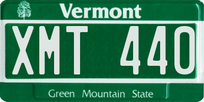 VT license plate XMT440