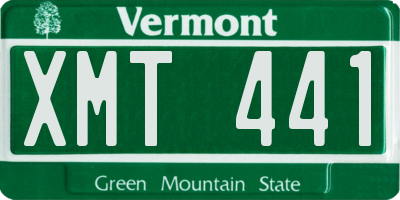 VT license plate XMT441