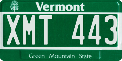 VT license plate XMT443