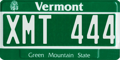 VT license plate XMT444