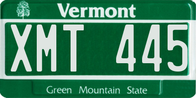 VT license plate XMT445