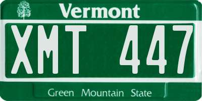 VT license plate XMT447