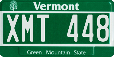 VT license plate XMT448