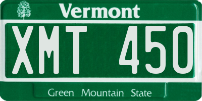 VT license plate XMT450