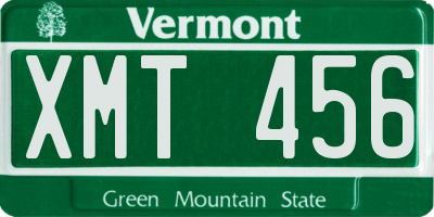 VT license plate XMT456